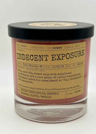 Indecent Exposure Scented Candle Large | Old Fashioned Glass | 8.4 oz - Presumed Innoscent