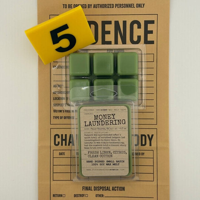 Money Laundering 6pc Wax Melt - Presumed Innoscent