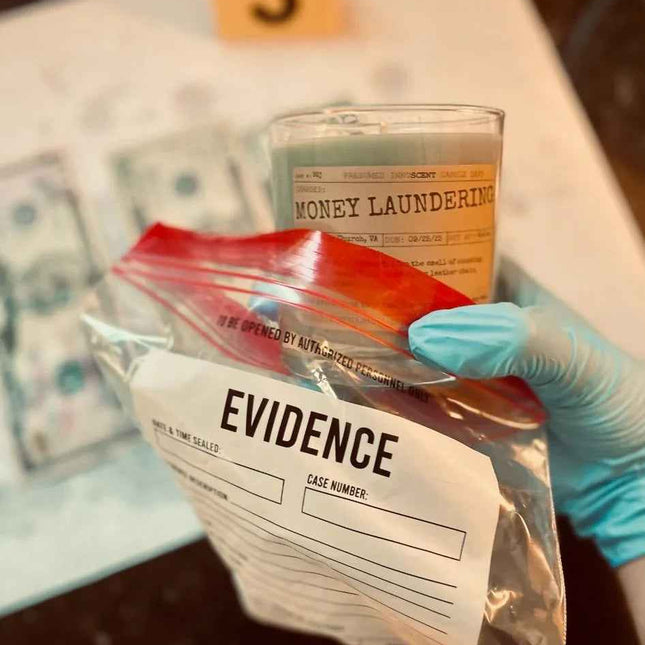 Money Laundering Scented Candle Small | Squat Jelly Jar | 3 oz - Presumed Innoscent
