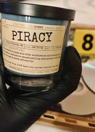 Piracy Scented Candle Large | Old Fashioned Glass | 8.4 oz - Presumed Innoscent