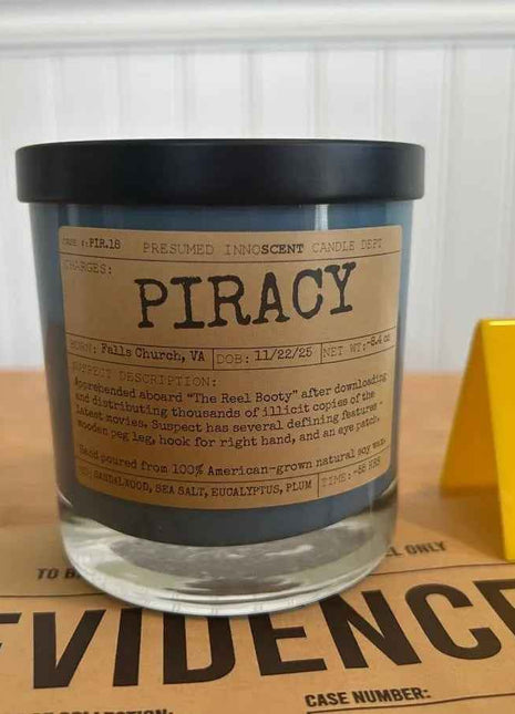 Piracy Scented Candle Large | Old Fashioned Glass | 8.4 oz - Presumed Innoscent