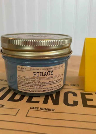 Piracy Scented Candle Small | Squat Jelly Jar | 3 oz - Presumed Innoscent