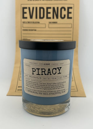 Piracy Scented Candle Extra Large | Double Old Fashioned Glass | 11 oz - Presumed Innoscent