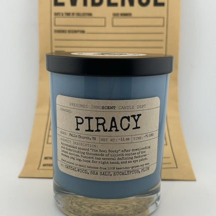 Piracy Scented Candle Extra Large | Double Old Fashioned Glass | 11 oz - Presumed Innoscent