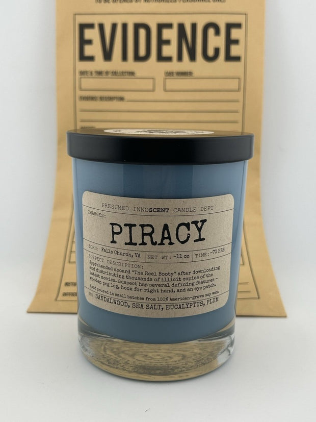 Piracy Scented Candle Extra Large | Double Old Fashioned Glass | 11 oz - Presumed Innoscent