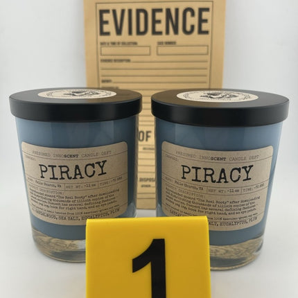 Piracy Scented Candle Extra Large | Double Old Fashioned Glass | 11 oz - Presumed Innoscent