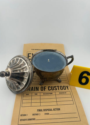 Piracy Scented Candle - Footed Sugar Bowl with Lid - Presumed Innoscent