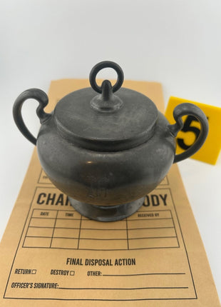 Piracy Scented Candle - Vintage Pewter Art Deco Sugar Bowl - Presumed Innoscent