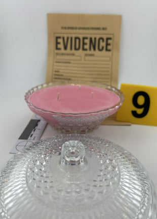 Shoplifting: Exhibit B - Vintage Pressed Glass Candy Dish with Lid - Presumed Innoscent