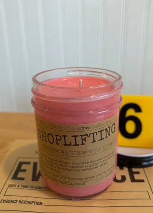 Shoplifting Scented Candle Small | Squat Jelly Jar | 3 oz - Presumed Innoscent