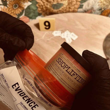 Shoplifting Scented Candle Small | Squat Jelly Jar | 3 oz - Presumed Innoscent