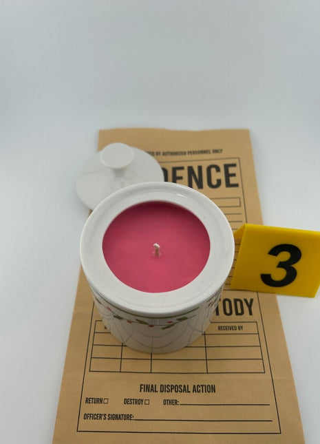 Shoplifting Scented Candle - Festive ceramic sugar bowl - Presumed Innoscent
