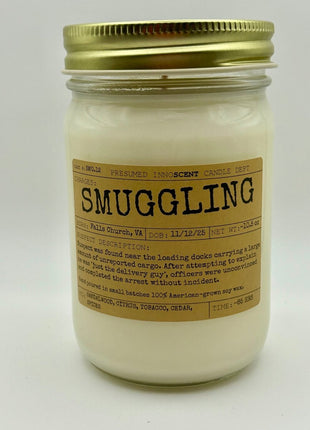 Smuggling Scented Candle Large | Mayo Jar | 10.5 oz - Presumed Innoscent