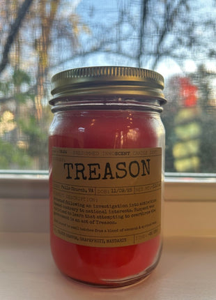 Treason Scented Candle Large | Old Fashioned Glass | 8.4 oz - Presumed Innoscent