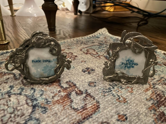 Two Silver Fuck You Embroideries - Presumed Innoscent