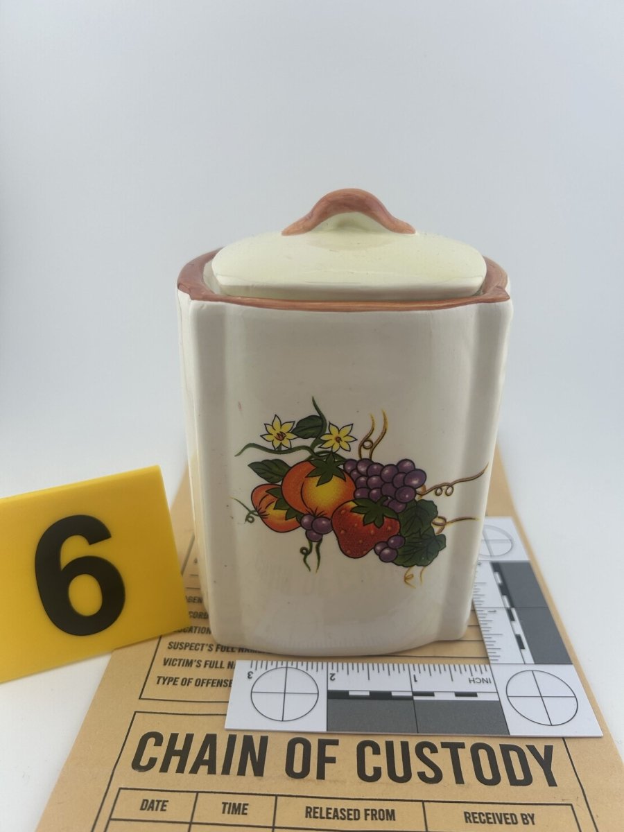 Vandalism Scented Candle - Vintage ceramic canister with fruit