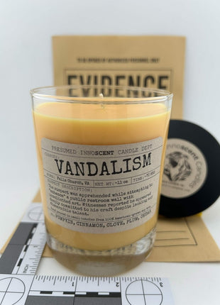 Vandalism Scented Candle Extra Large | Double Old Fashioned Glass | 11 oz - Presumed Innoscent