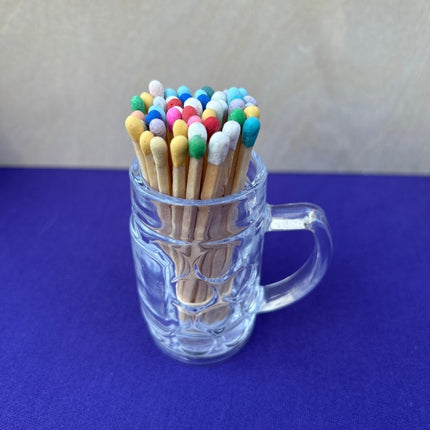 Vintage Glass Jars with Matchsticks & Strikers Tall glass mug / 60 - Presumed Innoscent