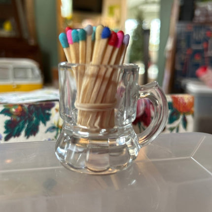 Vintage Glass Jars with Matchsticks & Strikers Small Glass Mug / 50 - Presumed Innoscent