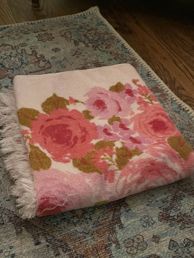 Vintage Pink Rose Towel - Presumed Innoscent